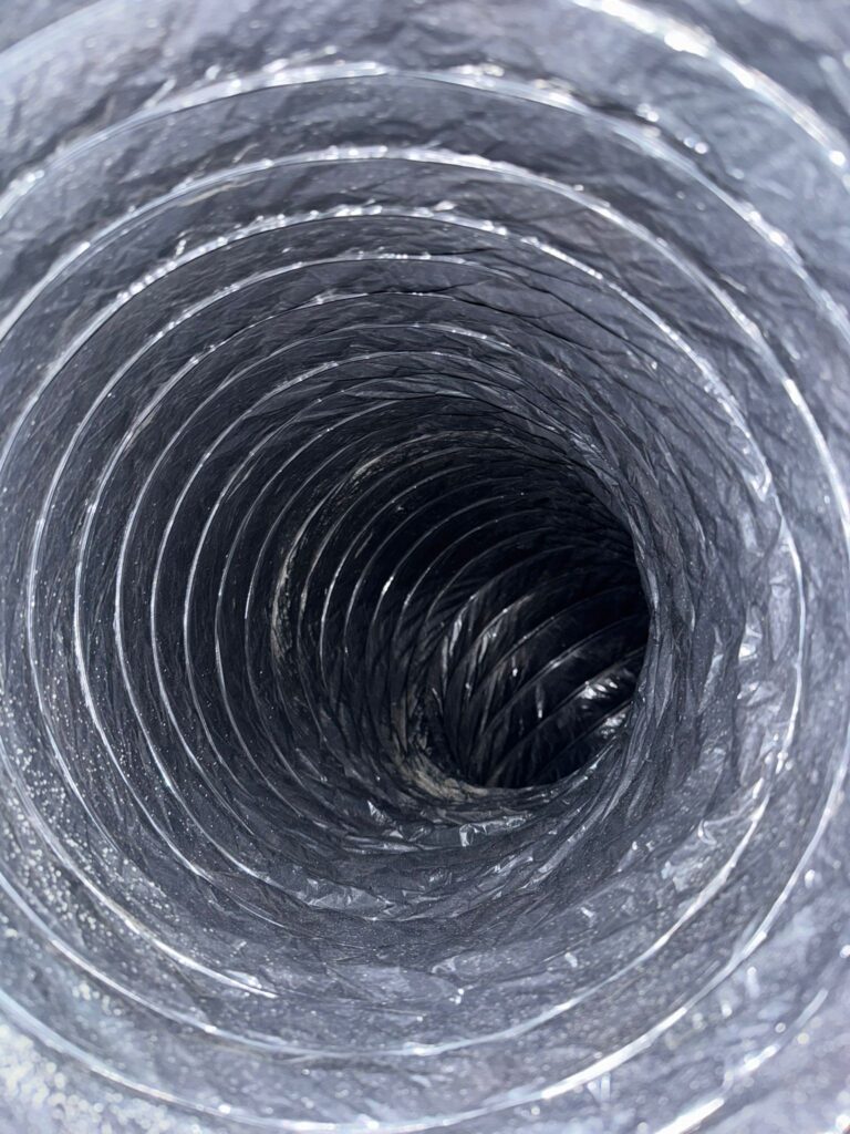 Inside of a clean dryer vent in New Port Richey FL
